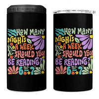 How Many Nights Should You Be Reading 6 7 4 in 1 Can Cooler Tumbler Retro Funny 67 Six Seven Meme Book Lover - Wonder Print Shop
