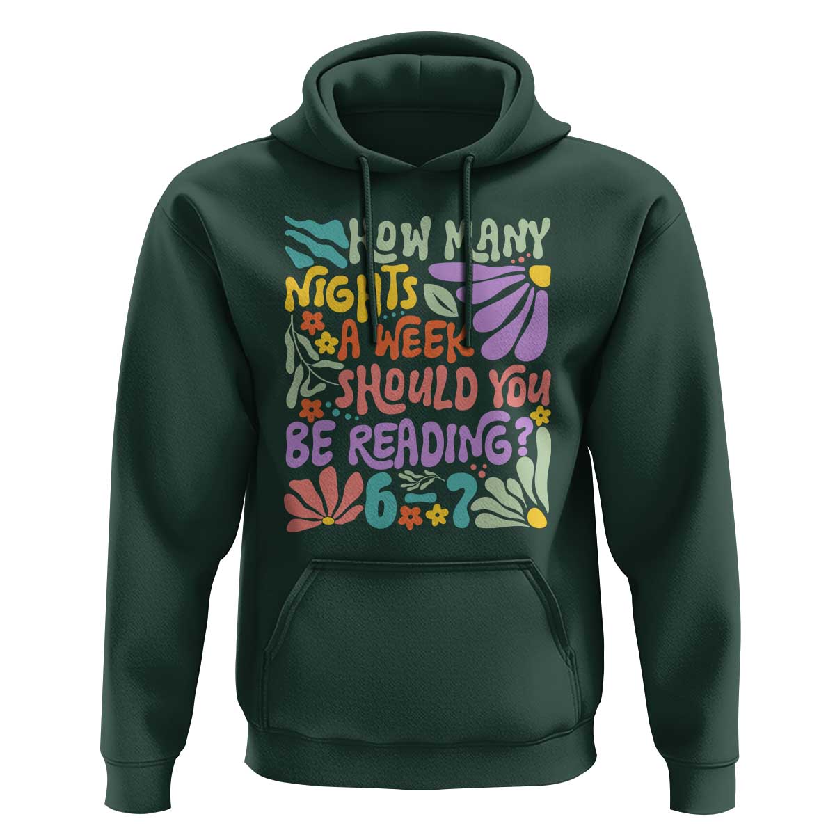 How Many Nights Should You Be Reading 6 7 Hoodie Retro Funny 67 Six Seven Meme Book Lover - Wonder Print Shop