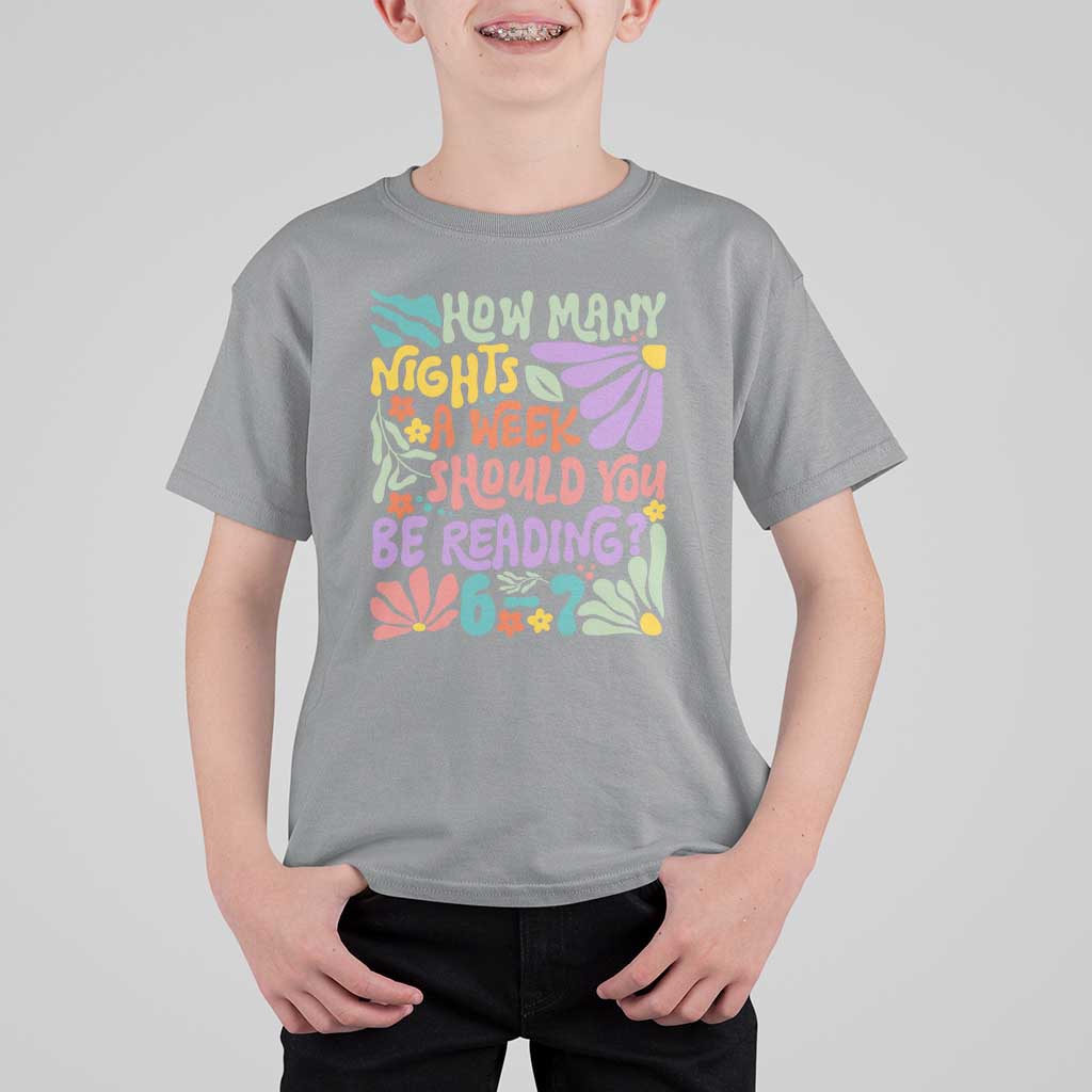 How Many Nights Should You Be Reading 6 7 T Shirt For Kid Retro Funny 67 Six Seven Meme Book Lover - Wonder Print Shop