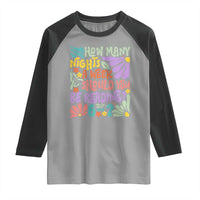 How Many Nights Should You Be Reading 6 7 Raglan Shirt Retro Funny 67 Six Seven Meme Book Lover - Wonder Print Shop