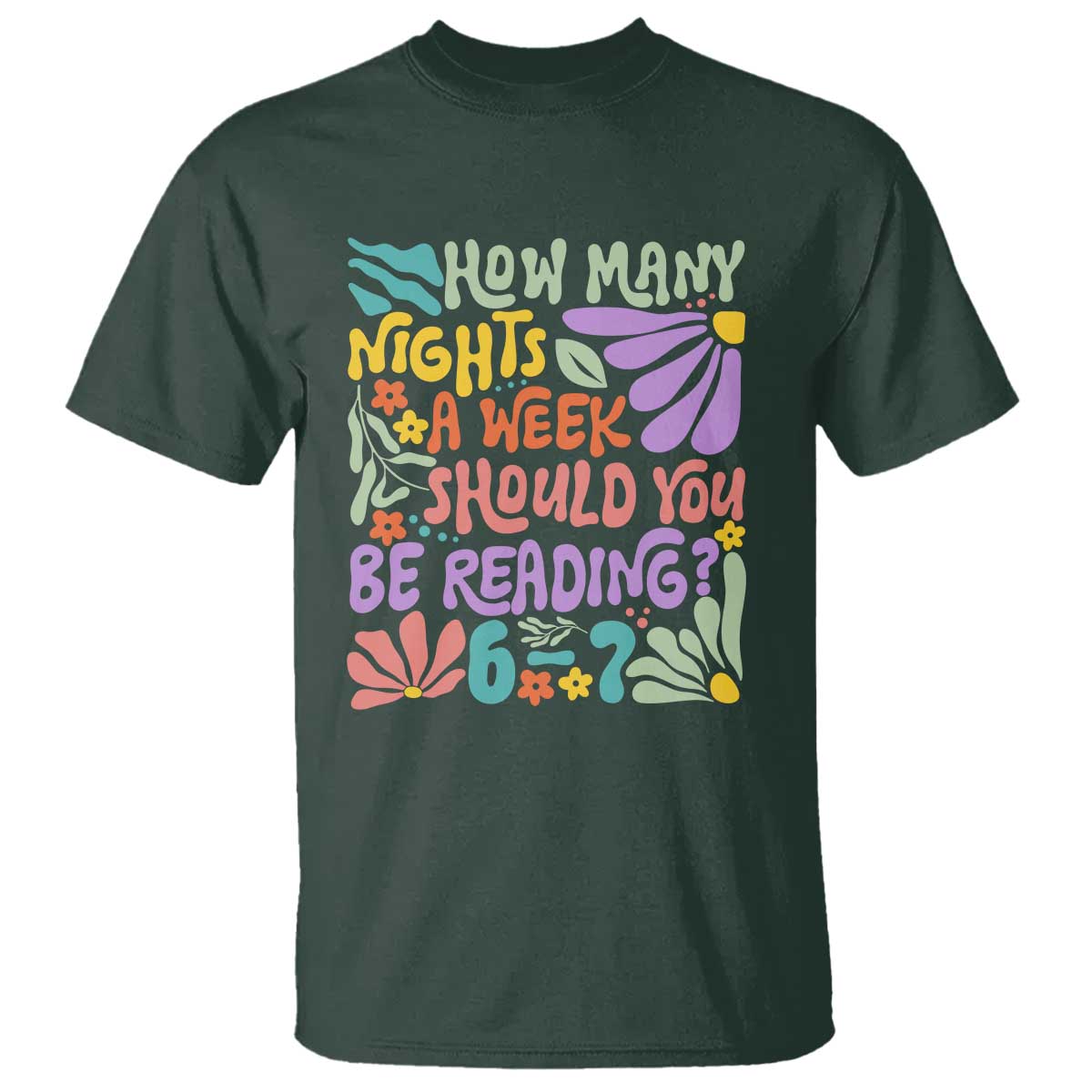 How Many Nights Should You Be Reading 6 7 T Shirt Retro Funny 67 Six Seven Meme Book Lover - Wonder Print Shop