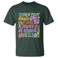 How Many Nights Should You Be Reading 6 7 T Shirt Retro Funny 67 Six Seven Meme Book Lover - Wonder Print Shop