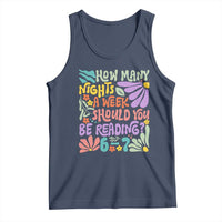 How Many Nights Should You Be Reading 6 7 Tank Top Retro Funny 67 Six Seven Meme Book Lover - Wonder Print Shop