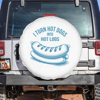 I Turn Hot Dogs Into Hot Logs Spare Tire Cover Funny Food Pun for BBQ Bros Toilet Humor Kings - Wonder Print Shop