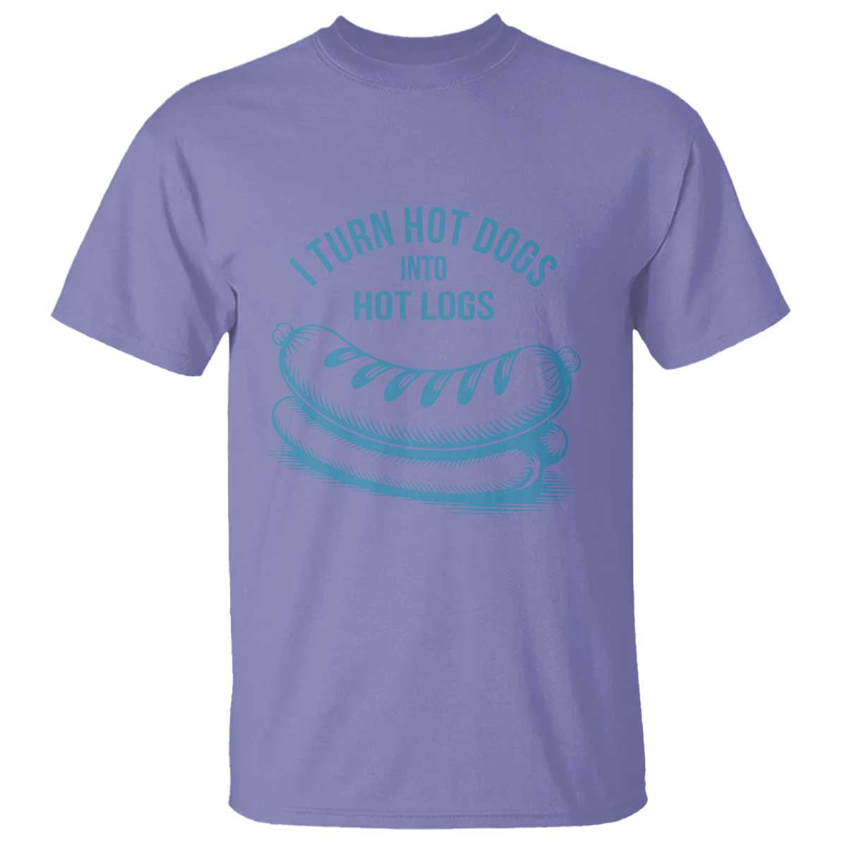 I Turn Hot Dogs Into Hot Logs T Shirt Funny Food Pun for BBQ Bros Toilet Humor Kings - Wonder Print Shop