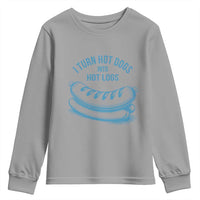 I Turn Hot Dogs Into Hot Logs Youth Sweatshirt Funny Food Pun for BBQ Bros Toilet Humor Kings - Wonder Print Shop