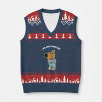 I Am Just A Chill Guy V-Neck Knit Sweater Vest Funny My New Character - Wonder Print Shop