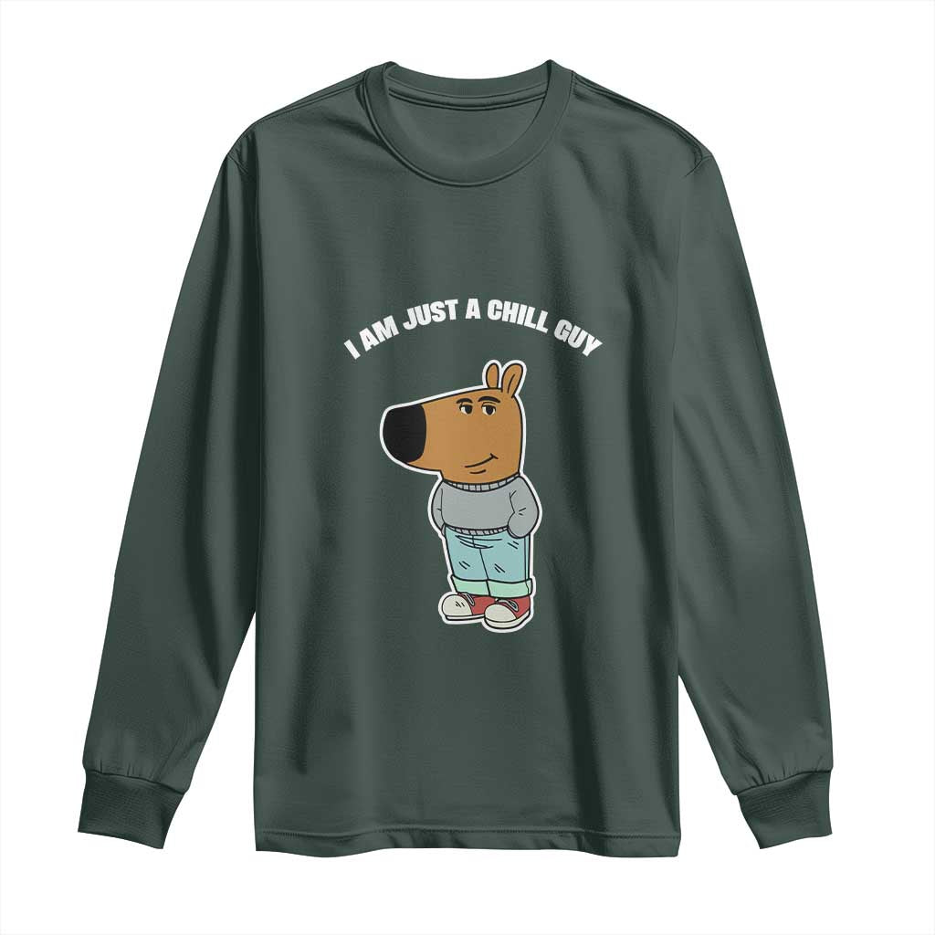 I Am Just A Chill Guy Long Sleeve Shirt Funny My New Character