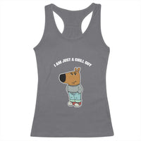 I Am Just A Chill Guy Racerback Tank Top Funny My New Character