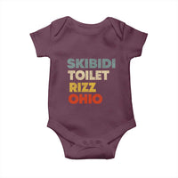 Skibidi Toilet Rizz Ohio Baby Onesie Funny Gen Alpha Slang Rizzler Game
