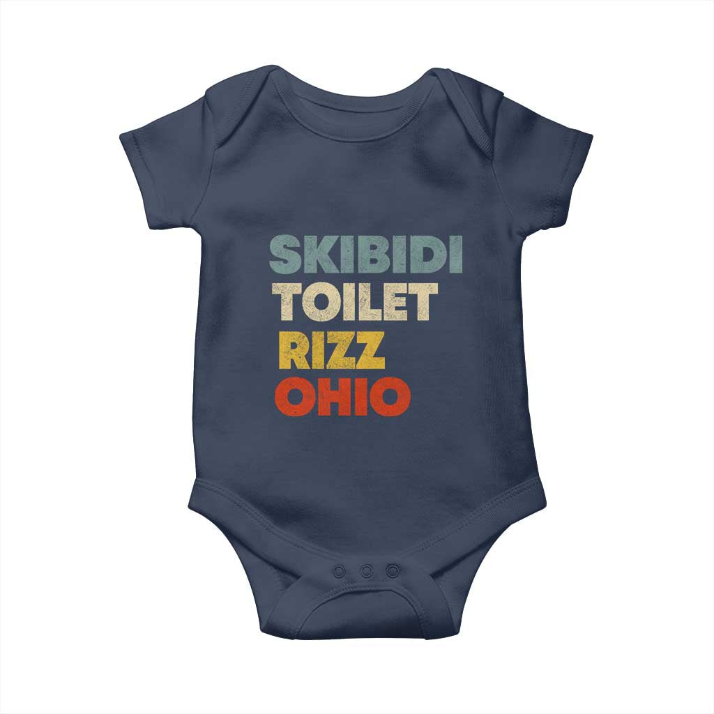 Skibidi Toilet Rizz Ohio Baby Onesie Funny Gen Alpha Slang Rizzler Game