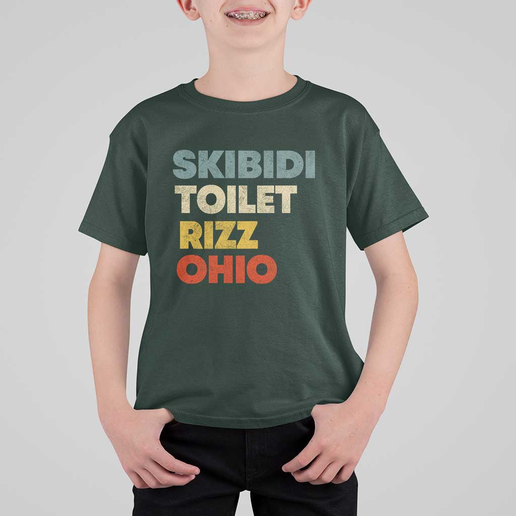 Skibidi Toilet Rizz Ohio T Shirt For Kid Funny Gen Alpha Slang Rizzler Game - Wonder Print Shop