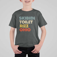Skibidi Toilet Rizz Ohio T Shirt For Kid Funny Gen Alpha Slang Rizzler Game - Wonder Print Shop