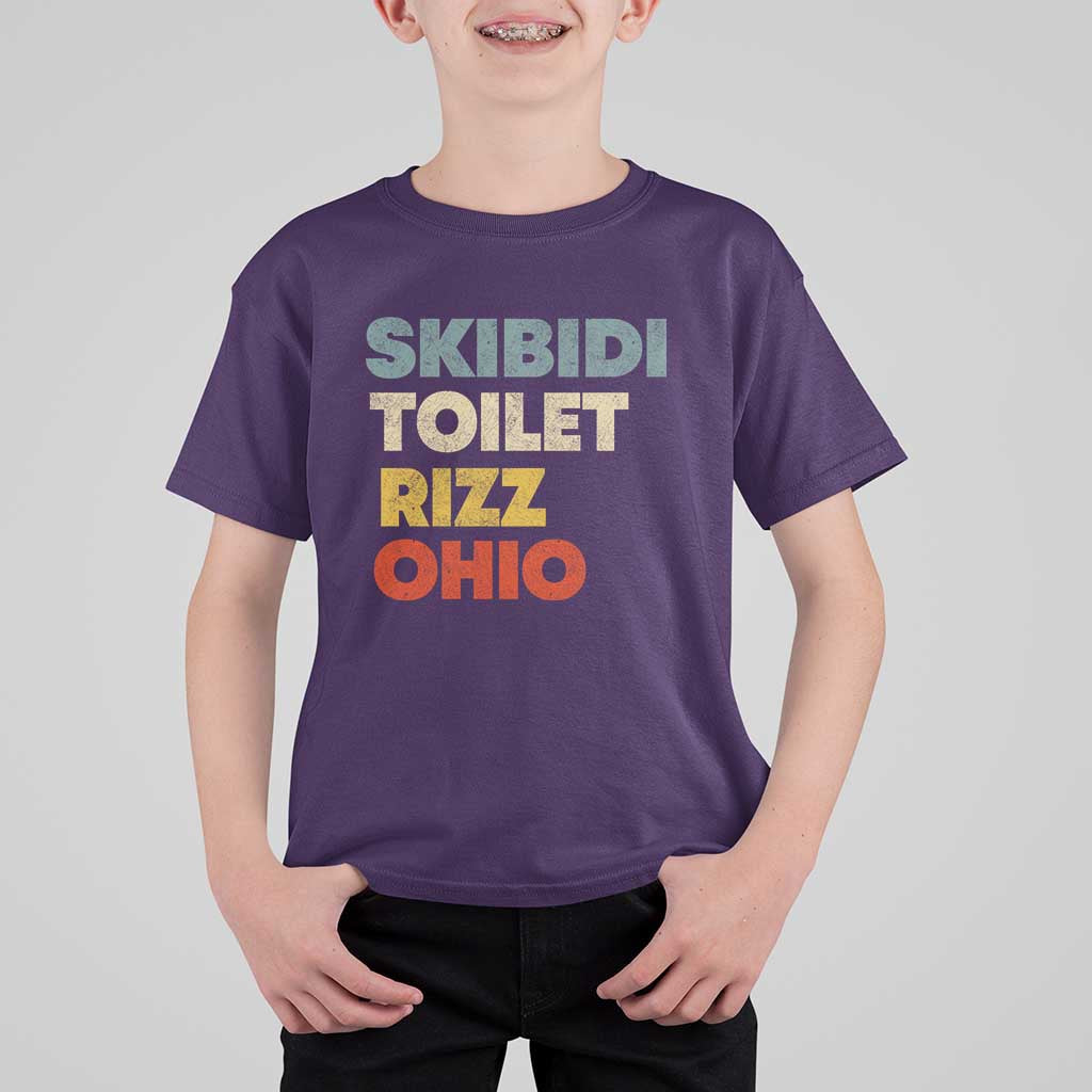 Skibidi Toilet Rizz Ohio T Shirt For Kid Funny Gen Alpha Slang Rizzler Game - Wonder Print Shop