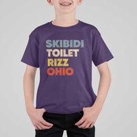 Skibidi Toilet Rizz Ohio T Shirt For Kid Funny Gen Alpha Slang Rizzler Game - Wonder Print Shop