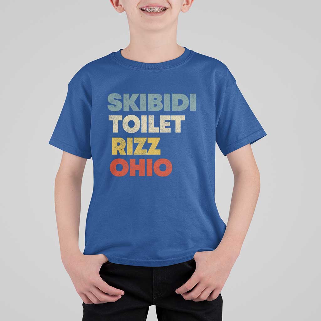 Skibidi Toilet Rizz Ohio T Shirt For Kid Funny Gen Alpha Slang Rizzler Game - Wonder Print Shop