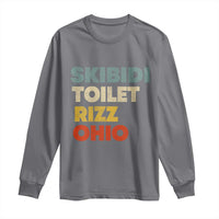 Skibidi Toilet Rizz Ohio Long Sleeve Shirt Funny Gen Alpha Slang Rizzler Game