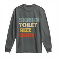 Skibidi Toilet Rizz Ohio Long Sleeve Shirt Funny Gen Alpha Slang Rizzler Game