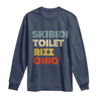 Skibidi Toilet Rizz Ohio Long Sleeve Shirt Funny Gen Alpha Slang Rizzler Game