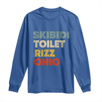 Skibidi Toilet Rizz Ohio Long Sleeve Shirt Funny Gen Alpha Slang Rizzler Game