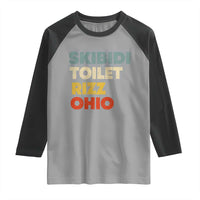 Skibidi Toilet Rizz Ohio Raglan Shirt Funny Gen Alpha Slang Rizzler Game