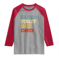 Skibidi Toilet Rizz Ohio Raglan Shirt Funny Gen Alpha Slang Rizzler Game