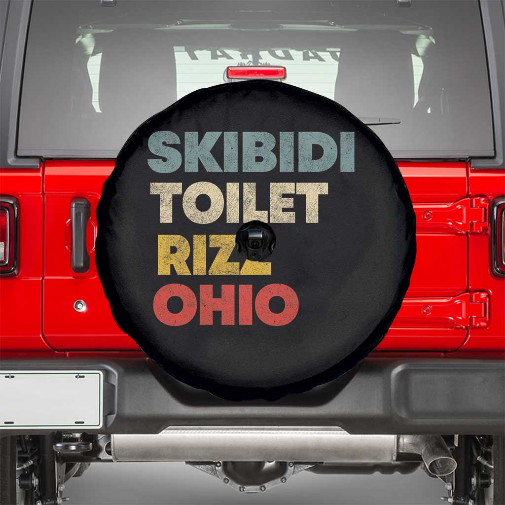 Skibidi Toilet Rizz Ohio Spare Tire Cover Funny Gen Alpha Slang Rizzler Game