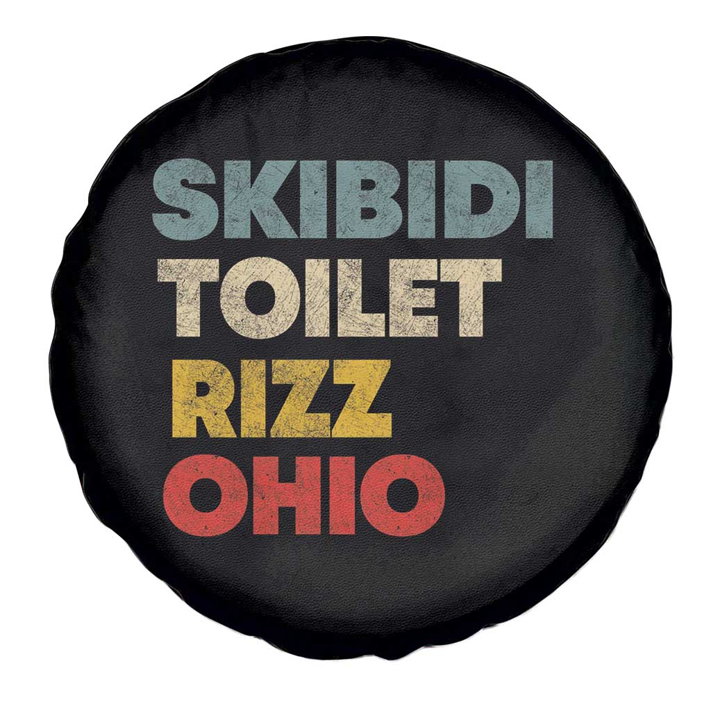Skibidi Toilet Rizz Ohio Spare Tire Cover Funny Gen Alpha Slang Rizzler Game