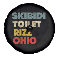 Skibidi Toilet Rizz Ohio Spare Tire Cover Funny Gen Alpha Slang Rizzler Game