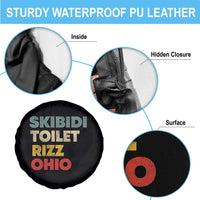 Skibidi Toilet Rizz Ohio Spare Tire Cover Funny Gen Alpha Slang Rizzler Game