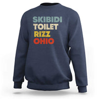 Skibidi Toilet Rizz Ohio Sweatshirt Funny Gen Alpha Slang Rizzler Game - Wonder Print Shop