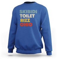 Skibidi Toilet Rizz Ohio Sweatshirt Funny Gen Alpha Slang Rizzler Game - Wonder Print Shop