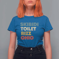 Skibidi Toilet Rizz Ohio T Shirt For Women Funny Gen Alpha Slang Rizzler Game - Wonder Print Shop