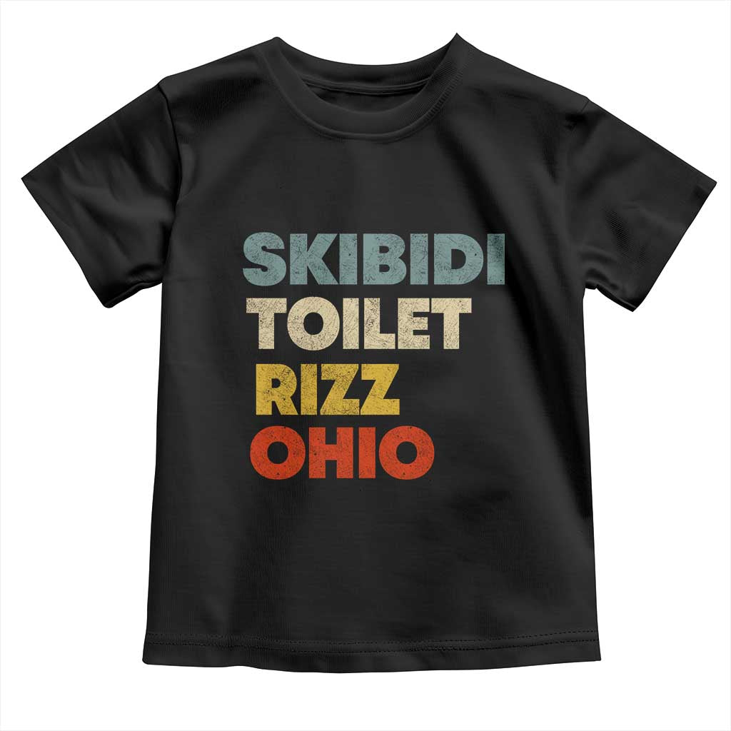 Skibidi Toilet Rizz Ohio Toddler T Shirt Funny Gen Alpha Slang Rizzler Game