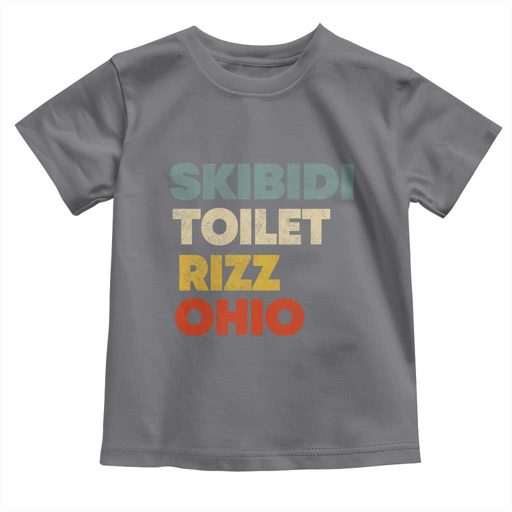 Skibidi Toilet Rizz Ohio Toddler T Shirt Funny Gen Alpha Slang Rizzler Game