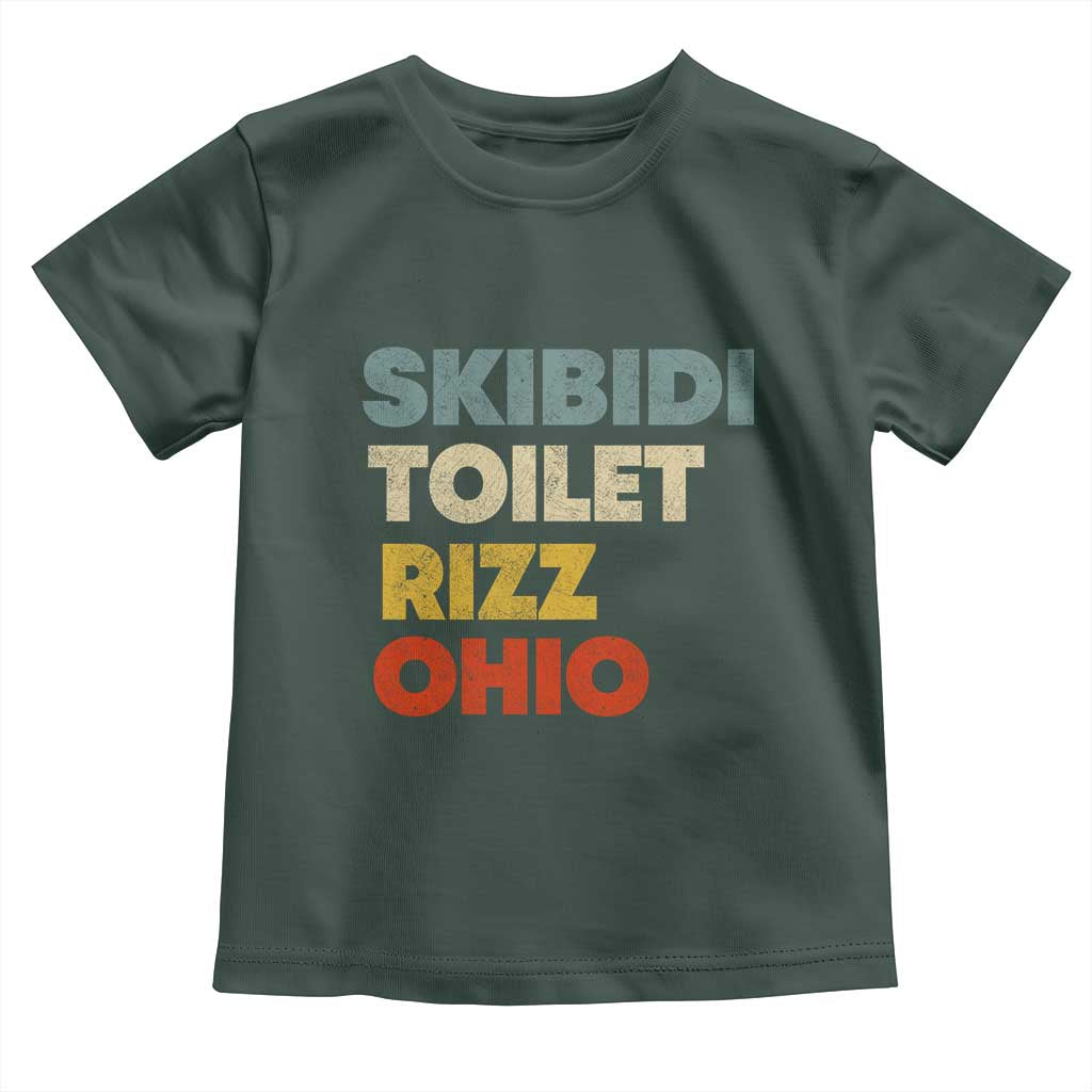 Skibidi Toilet Rizz Ohio Toddler T Shirt Funny Gen Alpha Slang Rizzler Game