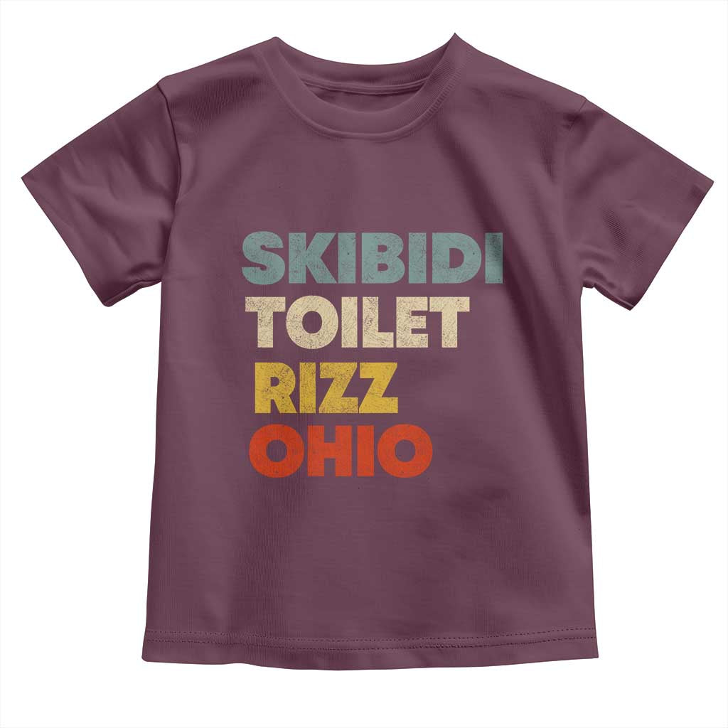 Skibidi Toilet Rizz Ohio Toddler T Shirt Funny Gen Alpha Slang Rizzler Game