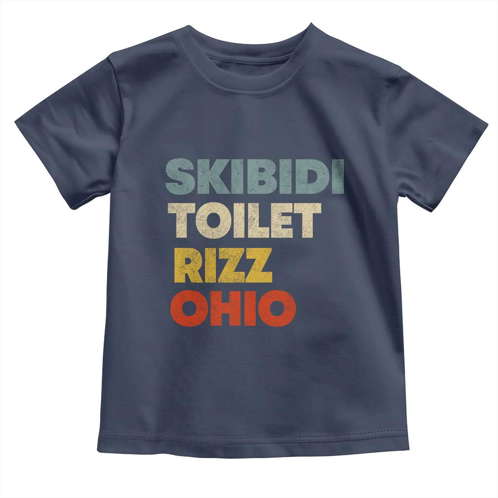 Skibidi Toilet Rizz Ohio Toddler T Shirt Funny Gen Alpha Slang Rizzler Game