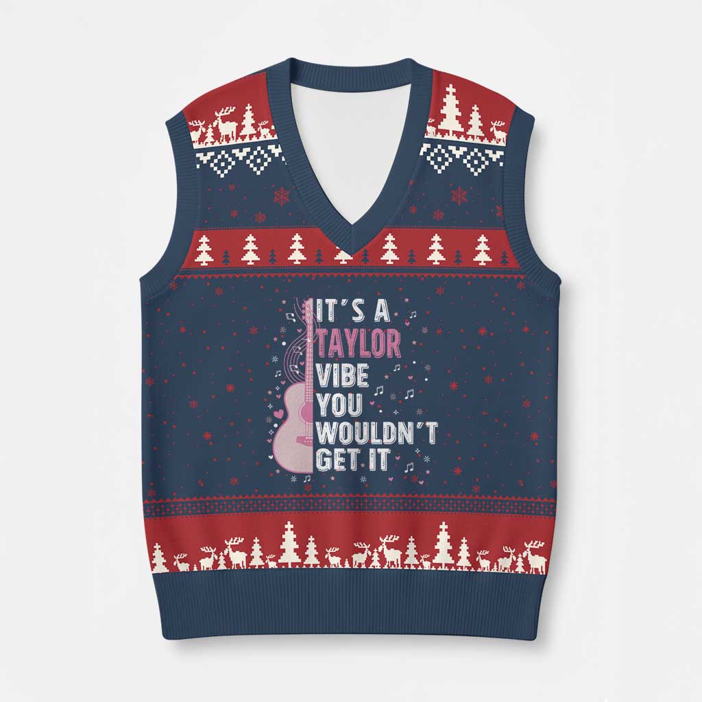 Taylor Name V-Neck Knit Sweater Vest It's A Taylor Vibe You Wouldn't Get It - Wonder Print Shop