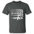 Machine Guns American Flag T Shirt For Gun Owner Lover 2A Retro Vintage
