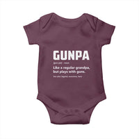 Cool Gun Grandpa Enthusiast Baby Onesie Funny Gunpa Definition Like A Regular Grandpa But Plays With Guns