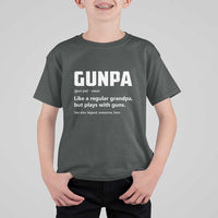 Cool Gun Grandpa Enthusiast T Shirt For Kid Funny Gunpa Definition Like A Regular Grandpa But Plays With Guns - Wonder Print Shop