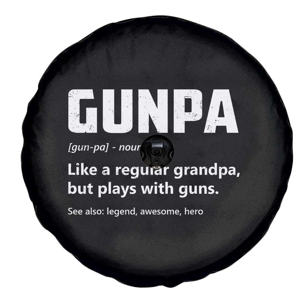 Cool Gun Grandpa Enthusiast Spare Tire Cover Funny Gunpa Definition Like A Regular Grandpa But Plays With Guns