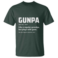Cool Gun Grandpa Enthusiast T Shirt Funny Gunpa Definition Like A Regular Grandpa But Plays With Guns - Wonder Print Shop