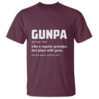 Cool Gun Grandpa Enthusiast T Shirt Funny Gunpa Definition Like A Regular Grandpa But Plays With Guns - Wonder Print Shop