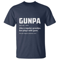 Cool Gun Grandpa Enthusiast T Shirt Funny Gunpa Definition Like A Regular Grandpa But Plays With Guns - Wonder Print Shop