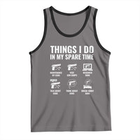 Funny Gun Lover Tank Top Things I Do In My Spare Time Guns Owner Enthusiast
