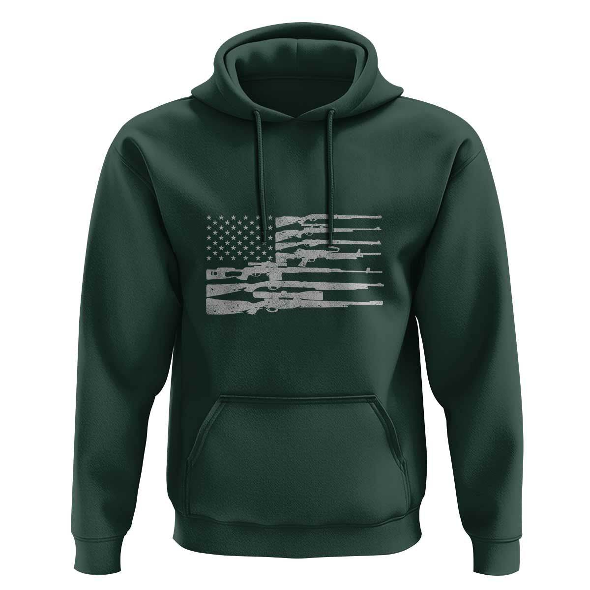 American Flag Rifle Firearm Hoodie Machine Guns 2A
