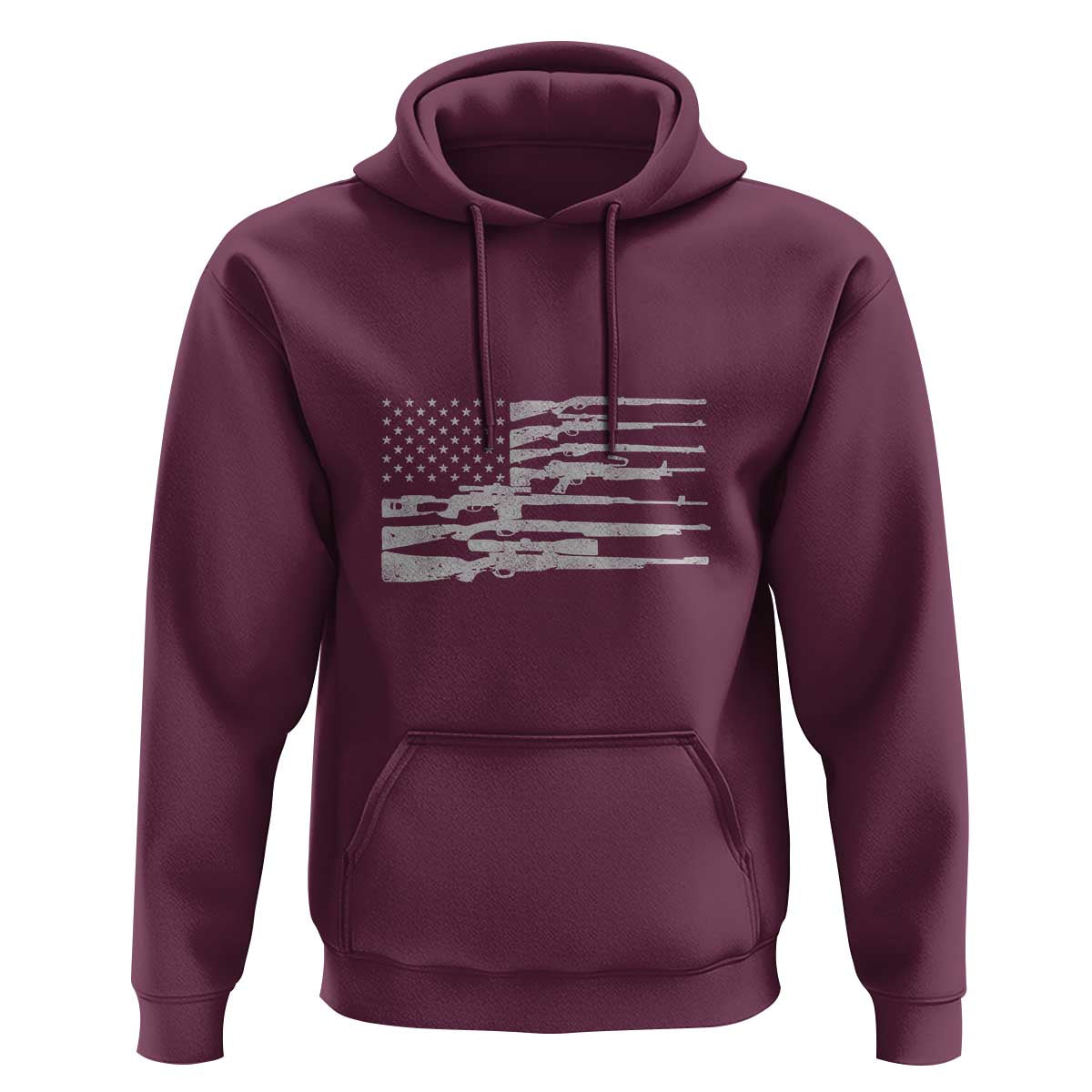American Flag Rifle Firearm Hoodie Machine Guns 2A