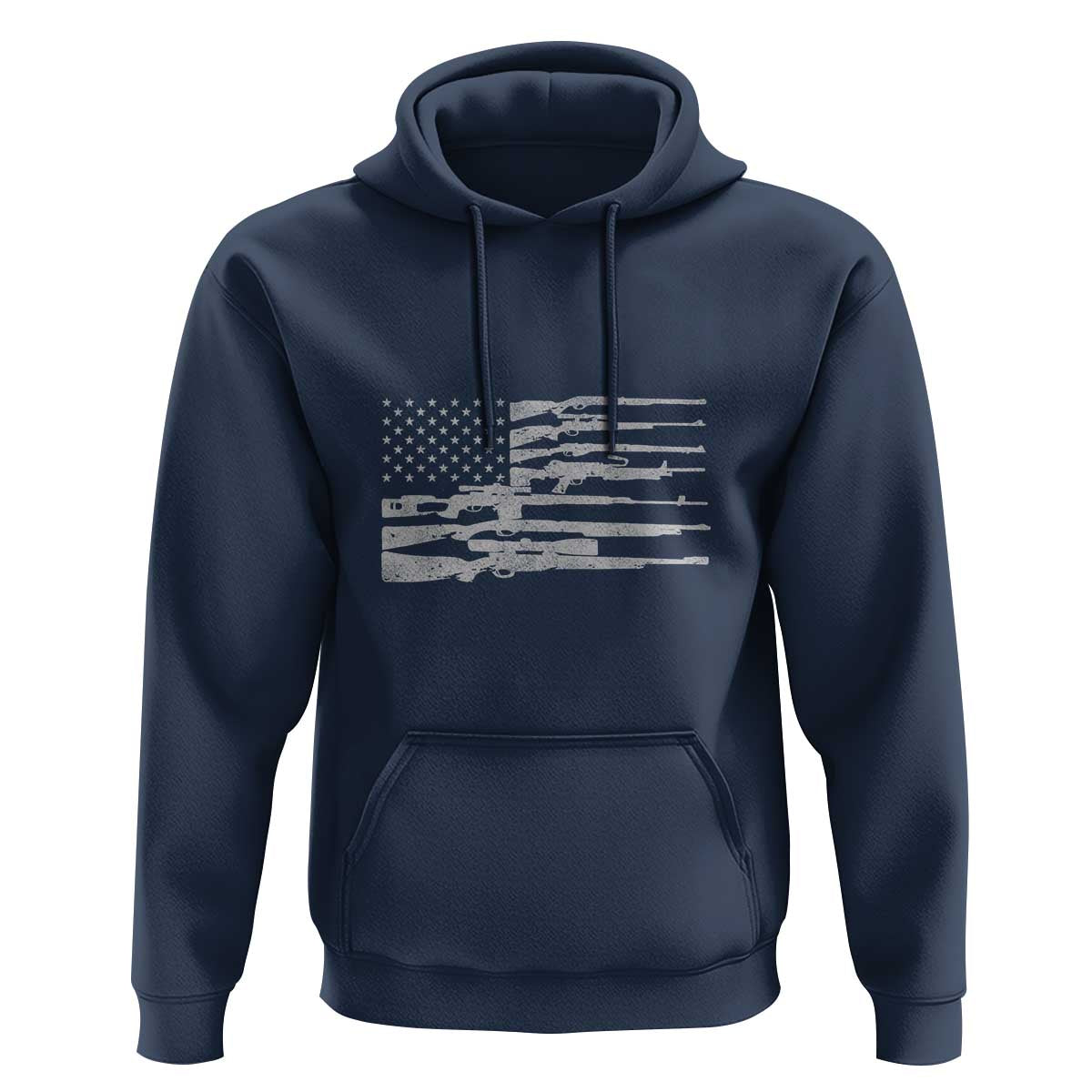 American Flag Rifle Firearm Hoodie Machine Guns 2A